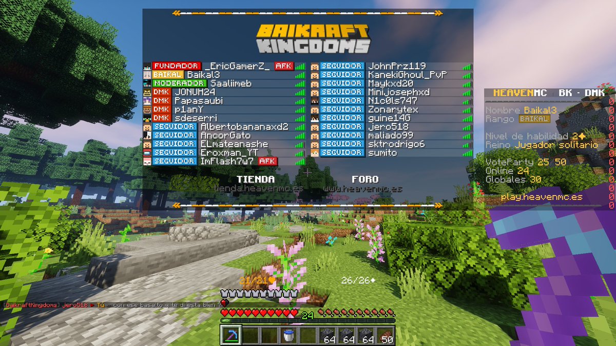 Baikraft Kingdoms sigue siendo una pasada, ¡gracias a todos por el apoyo que está teniendo la serie! 🤩

Esta modalidad a manos de @heavenmces la está rompiendo, ¡os amo! 💞