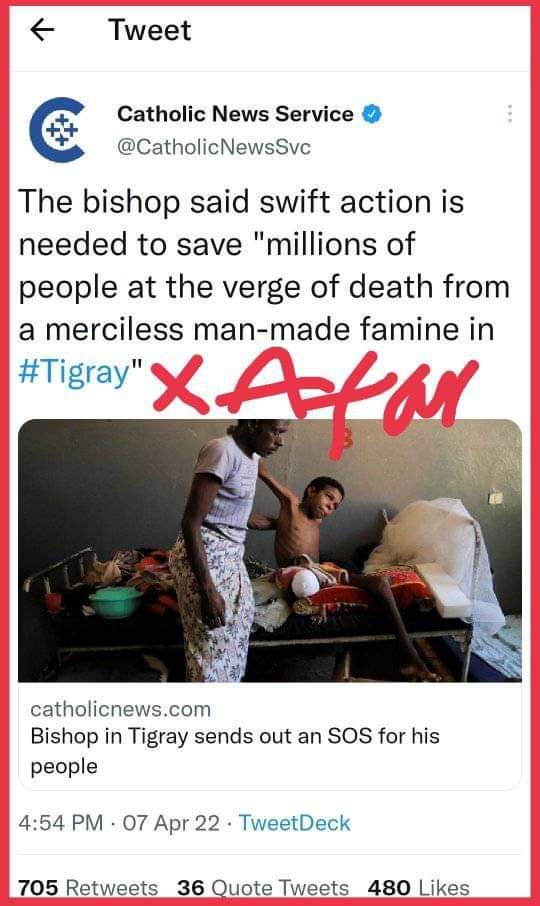 edris_salih's tweet photo. same western medias and religious organization spreading misinformation about afar victims by Tplf forces .
This is the afar women and children that harmed ,injured or killed as aresult of tplf's criminal action on afar civilians,but #bbcnews and #Catholic news service https://t.co/QxVEm4vZ5Q