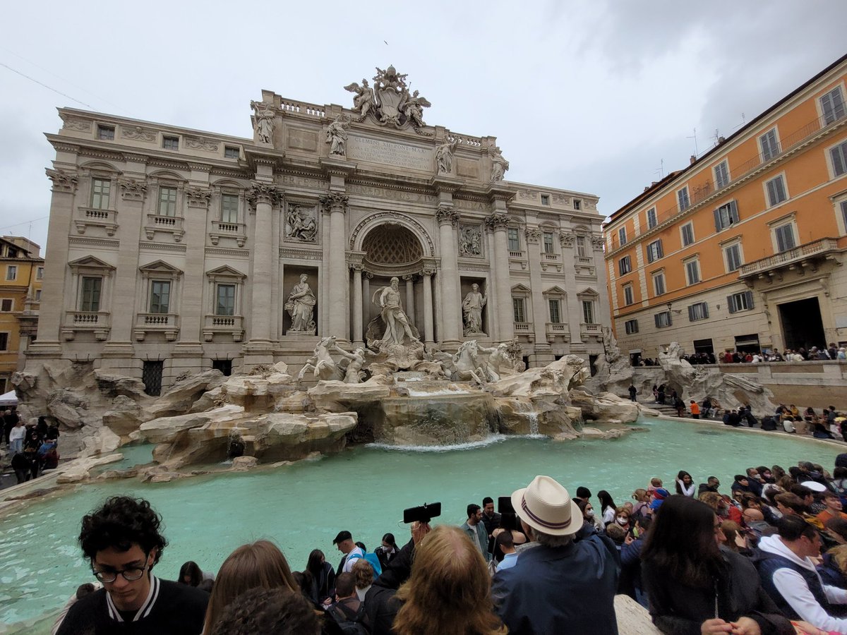 We visited Hadrian's Villa this morning before continuing onwards to Rome. After a quick baggage drop, we ventured around the Eternal City to Piazza Navona for ice cream, the Pantheon, and the Trevi Fountain. <a href="/Tranby_school/">Tranby</a> pupils were complimented on their excellent behaviour