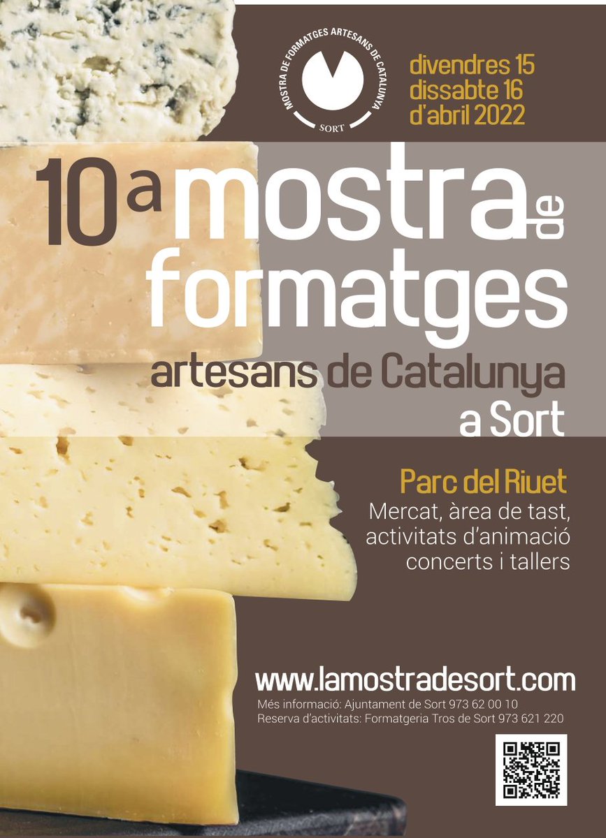 pnaltpirineu's tweet image. Apassionats dels formatges! 🧀
El proper div 15 i dis 16 de Setmana Santa organitzem junt amb @ajuntamentsort, #TrosdeSort i #ACREFA la 10a Mostra de Formatges Artesans de Catalunya amb un programa molt complet i on no faltaran les formatgeries del #PNAltPirineu. No hi falteu!
