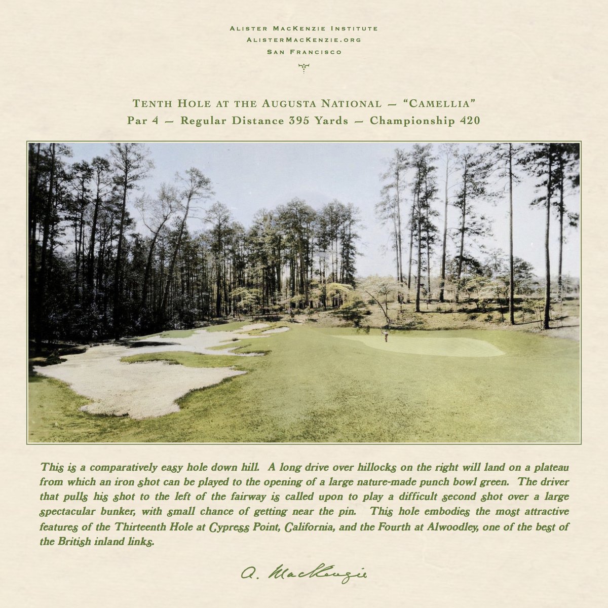 DoctorMacKenzie's tweet photo. @TheMasters Back 9 at the Augusta National — hole by hole analysis by Dr. MacKenzie: https://t.co/7PX8FtDMPY