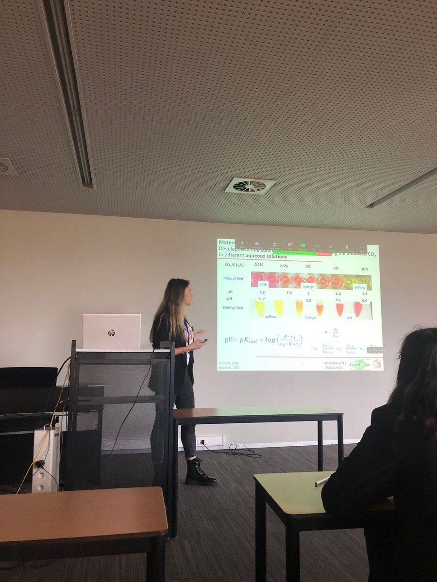 stellaroufou's tweet photo. Enjoyed to give a presentation on #FOODSIM2022 hosted by @KULeuvenBioTeC, about my research on estimating #pH &amp; #dissolvedCO2 in solutions and the behaviour of bacteria due to #ClimateChange @MSCActions @PROTECT_ITN @EuroMicropH https://t.co/iF1hGAtVEa
