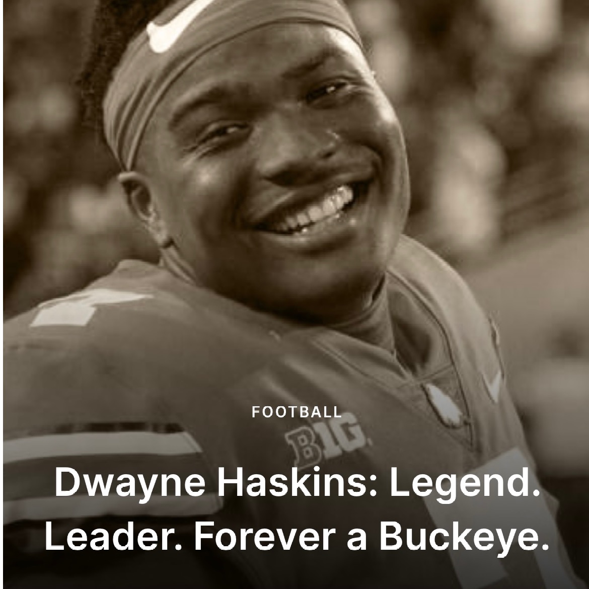 OhioStAthletics's tweet photo. Ohio State Loses a Legend: Dwayne Haskins

“He had a giant heart…and an infectious smile. The Ohio State community and our entire football program are heartbroken.” - Ryan Day