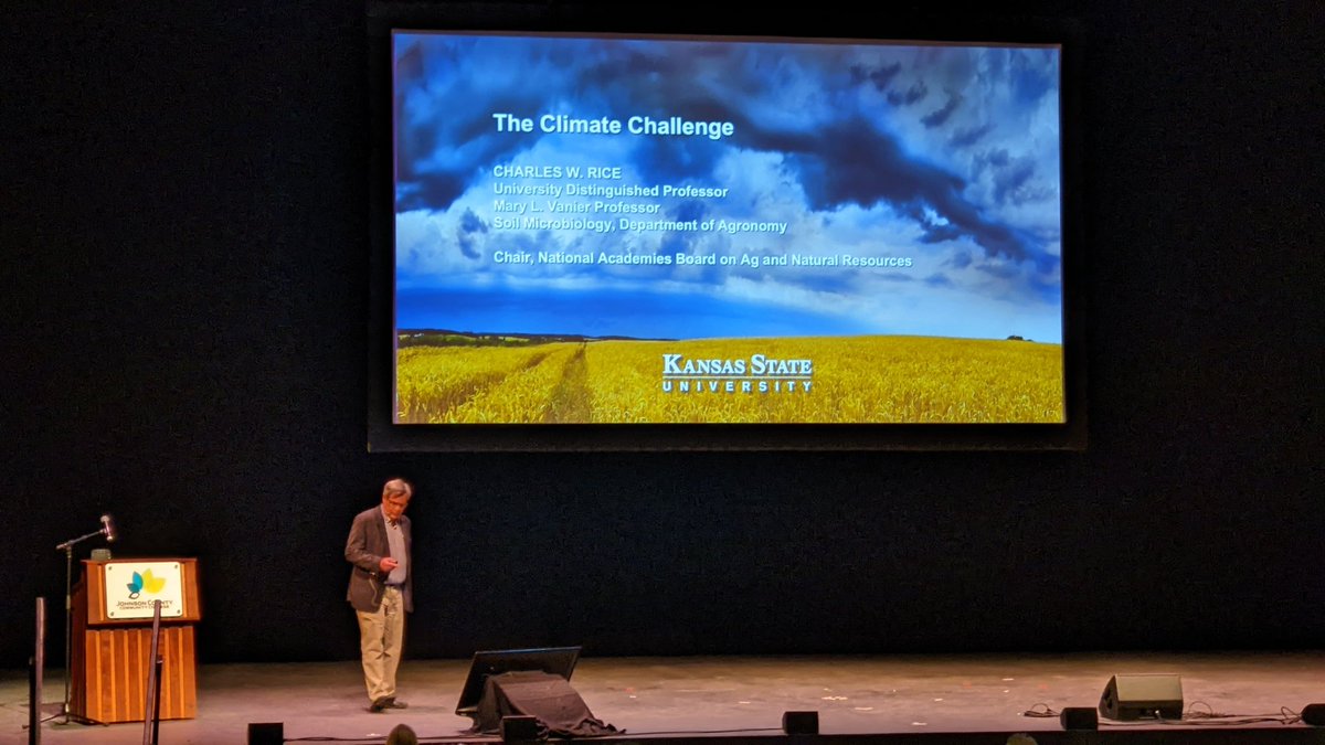 ksucats96_envt's tweet photo. It's not everyday you get to hear your college soil microbiology professor speak! Great presentation, @cwrice!
#KCClimateSummit https://t.co/RiOOWSBhxK