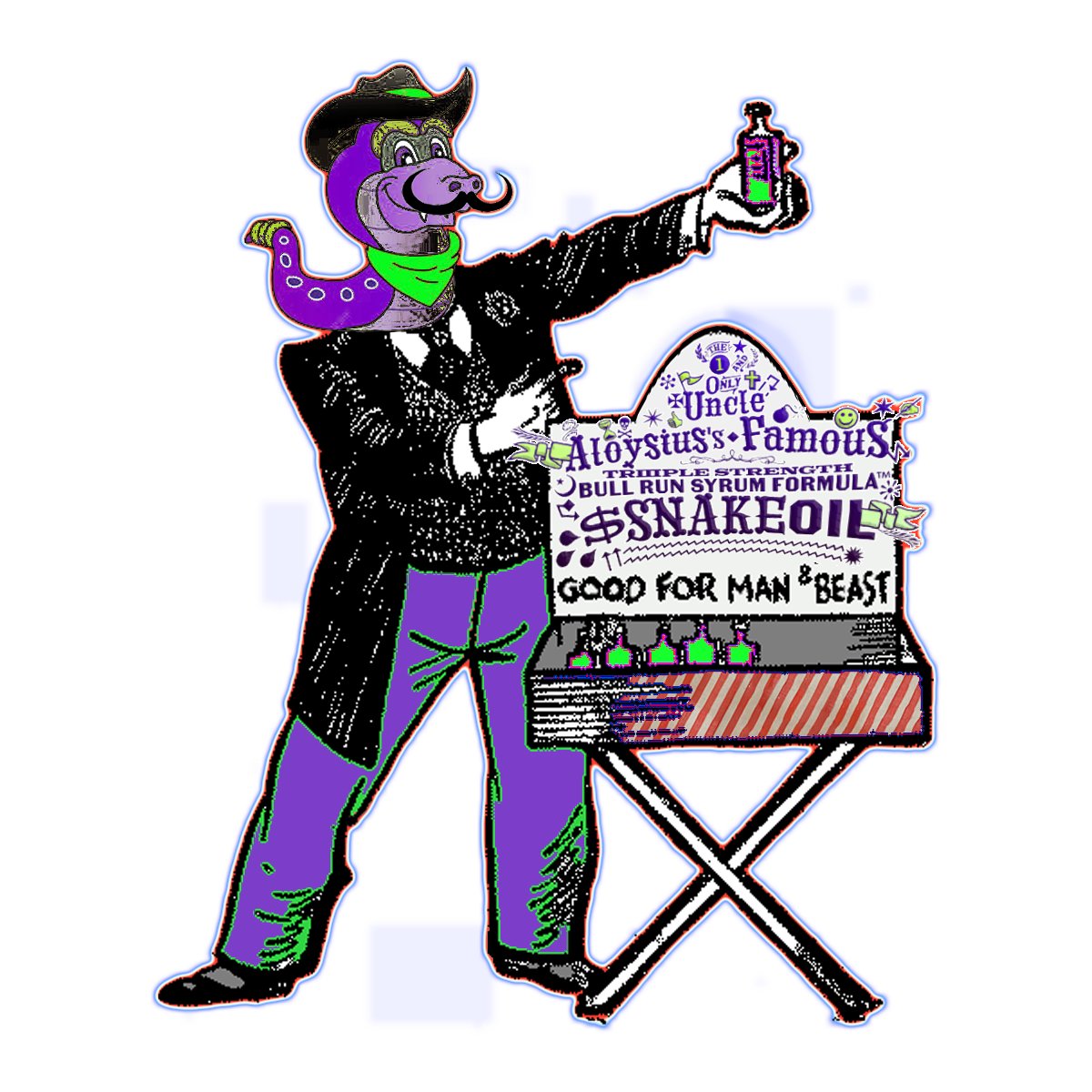 bossmustard's tweet photo. @espn NOTHING LIKE A REFRESHING SIP OF #SNAKEOIL TO WET YOUR WHISTLE WHILE ENJOYING #themasters !!!

#drink #refresh #REFRESHINGELIXIR #UNCLEAL
#CERTIFIEDCUREALL #NATURALMEDICINE https://t.co/yRU2FCJfuH