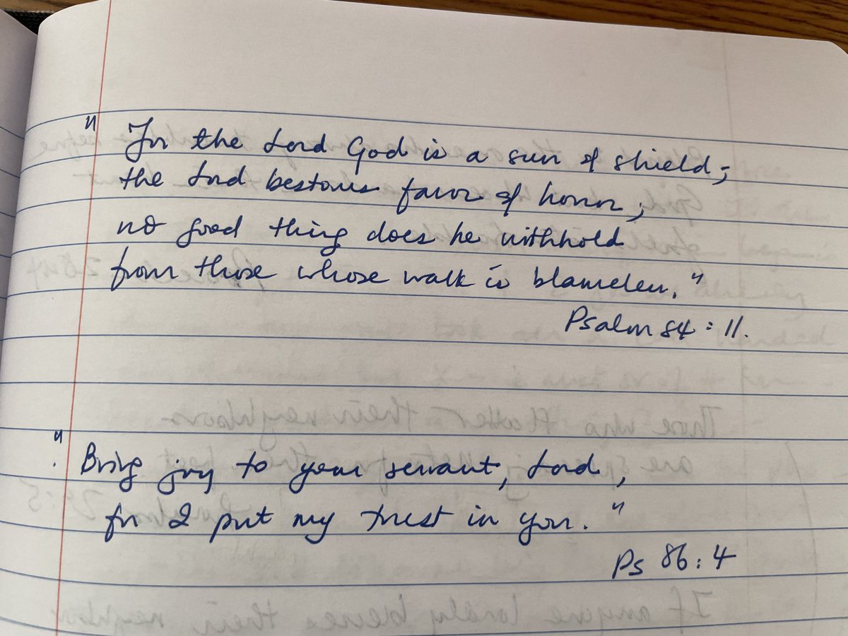 AngelaOltmanns's tweet photo. “For the Lord God is a sun and shield; the Lord bestows favor and honor; no good thing does he withhold from those whose walk is blameless.”
#psalm 84:11
“Bring joy to your servant, Lord, for I put my trust in you.” Psalm 86:4
#prayer
#bibleverses
#writeoutscriptures https://t.co/GqyM9IP4ks