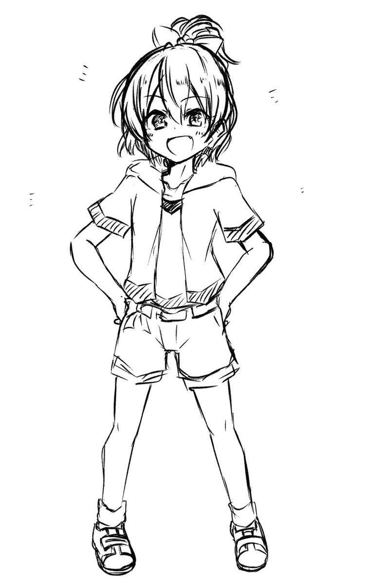 ロリ体型の練習のつもりだったけど 全然活かせてなくて悲しくなったので寝る  キャラはオンゲキの千夏ちゃんです 