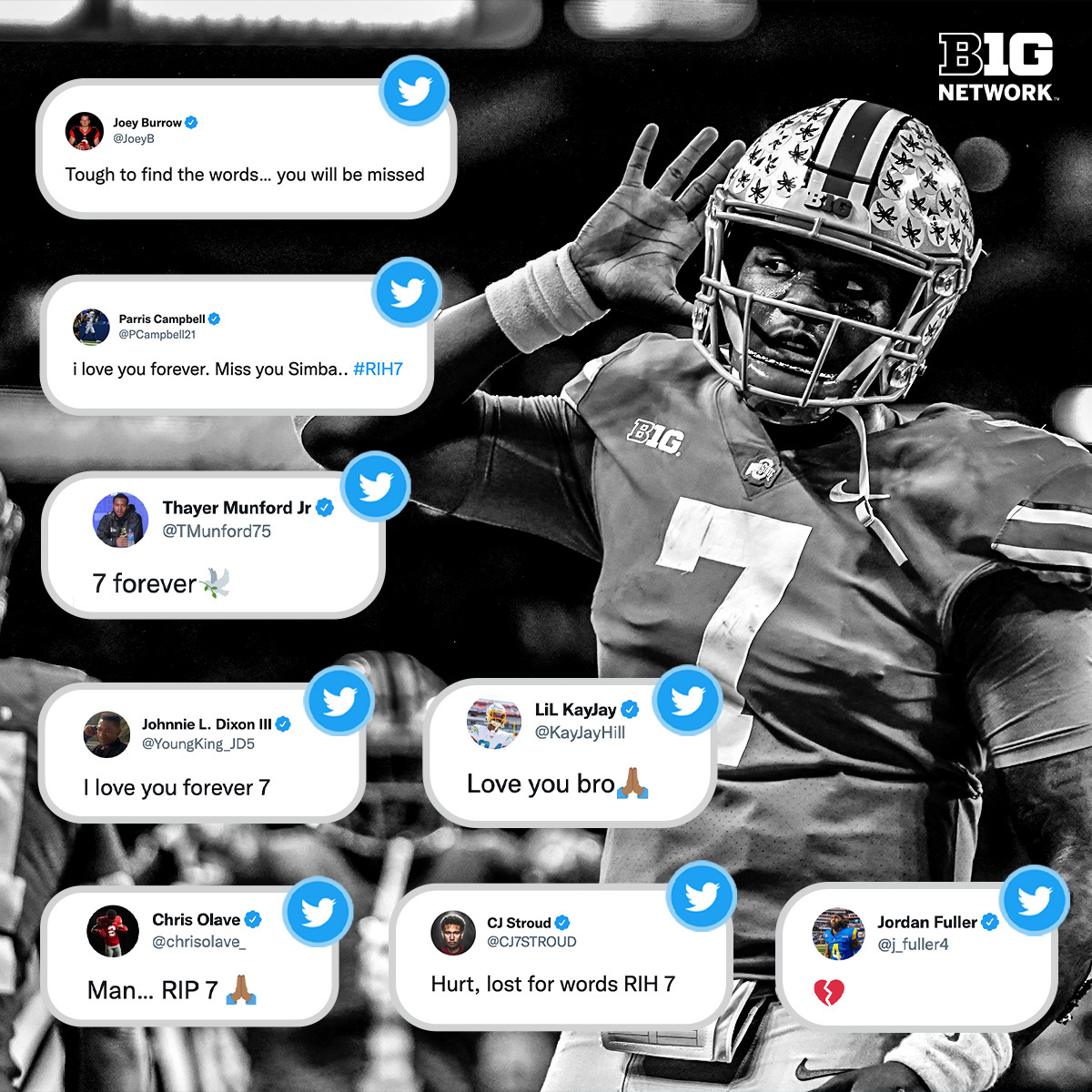 Our thoughts are with the entire <a href="/OhioStateFB/">Ohio State Football</a> family.