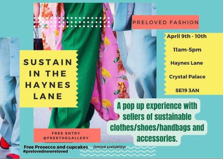 Tomorrow is day 2 of the fabulous pop up preloved fashion sale in Crystal Palace. I have lots of really great womens dresses from Cos, Gap, Muji and H&amp;M sizes 14-16, summer tops and mens Gap jeans size 32. #Prelovednowreloved #prelovedfashion #crystalpalace #HaynesLane