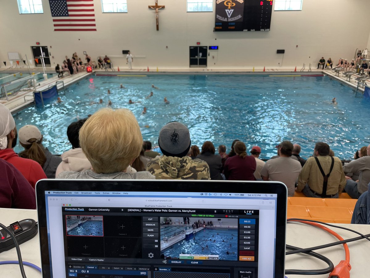 DanTeliski's tweet photo. Cheering on @GUWaterPolo in a rivalry game against Mercyhurst. Let’s Go! https://t.co/mY2mRzD1x8