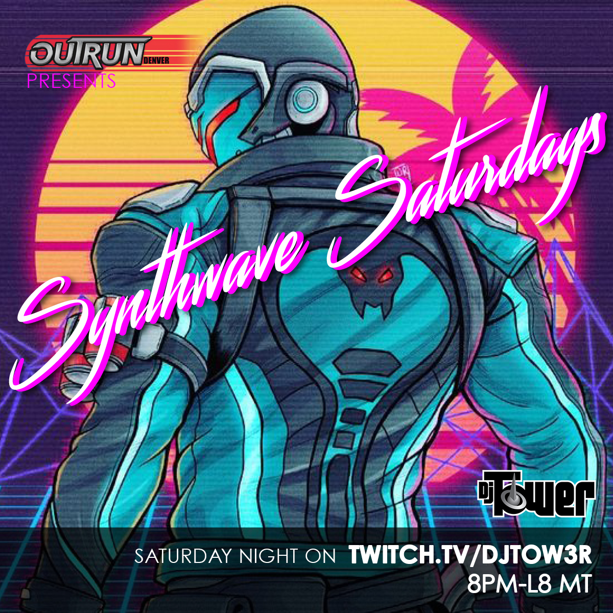 All the waves of synthwave tonight on Twitch 8pm MT.  
 Search for djtow3r and enjoy! That's a lot of waves and a lot of good tunes!!