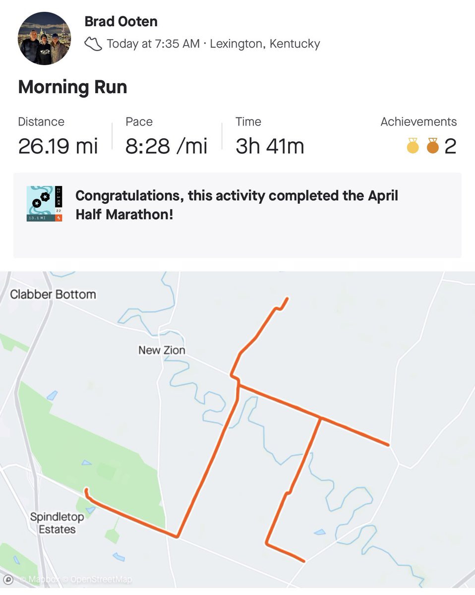 OotenBrad's tweet photo. Listened to the KSR #STDWalk on podcast for a little inspiration to get me through my marathon today. @ShannonTheDude https://t.co/0rfF381l0J