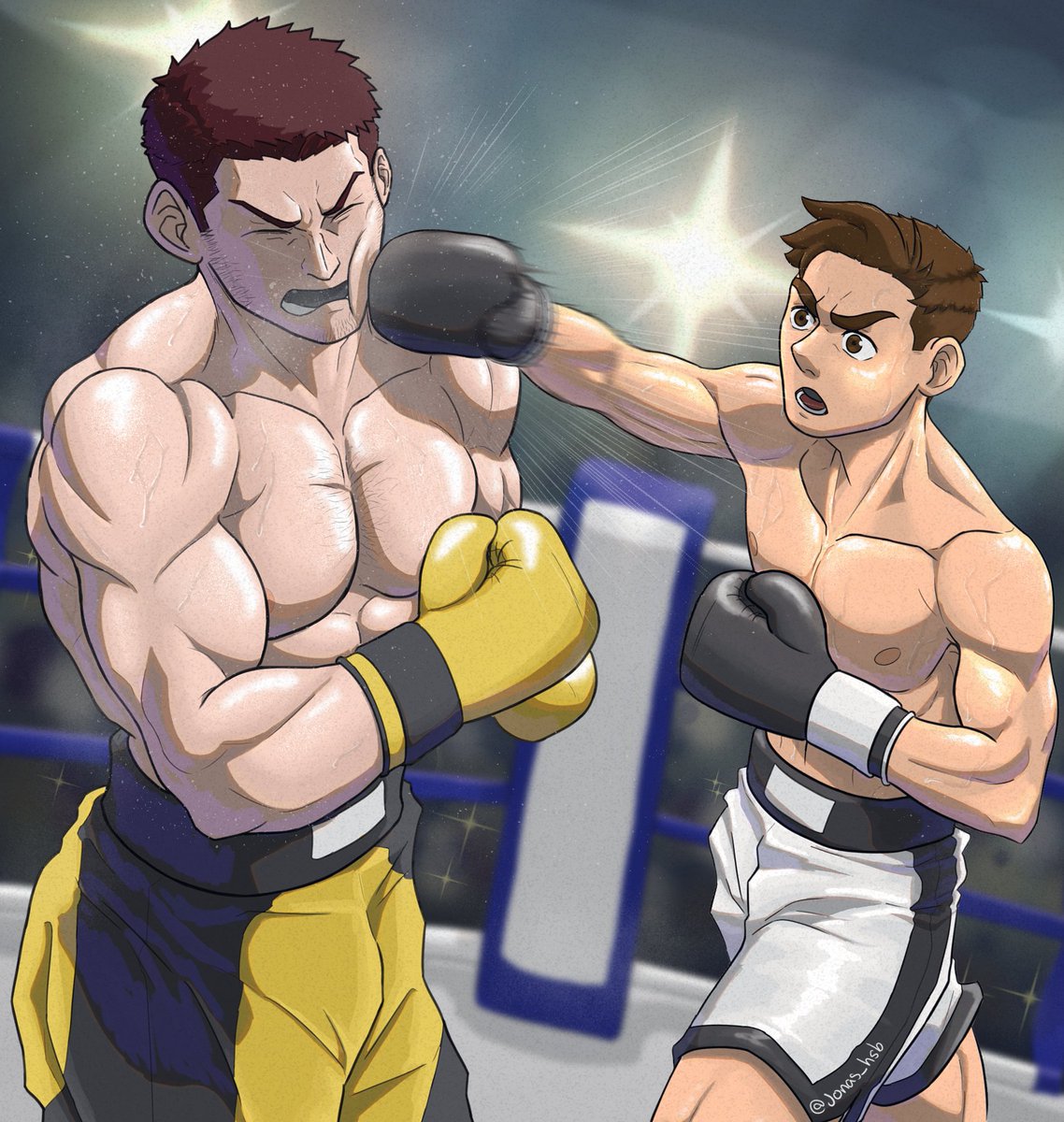Hey guys! Sorry, its been quite a bit! I decided to look back into older work in the meantime and found this one. I forgot how much effort I had put into this. Its of Rookie fighting a bigger guy once again haha😅. I forgot who the other character was.