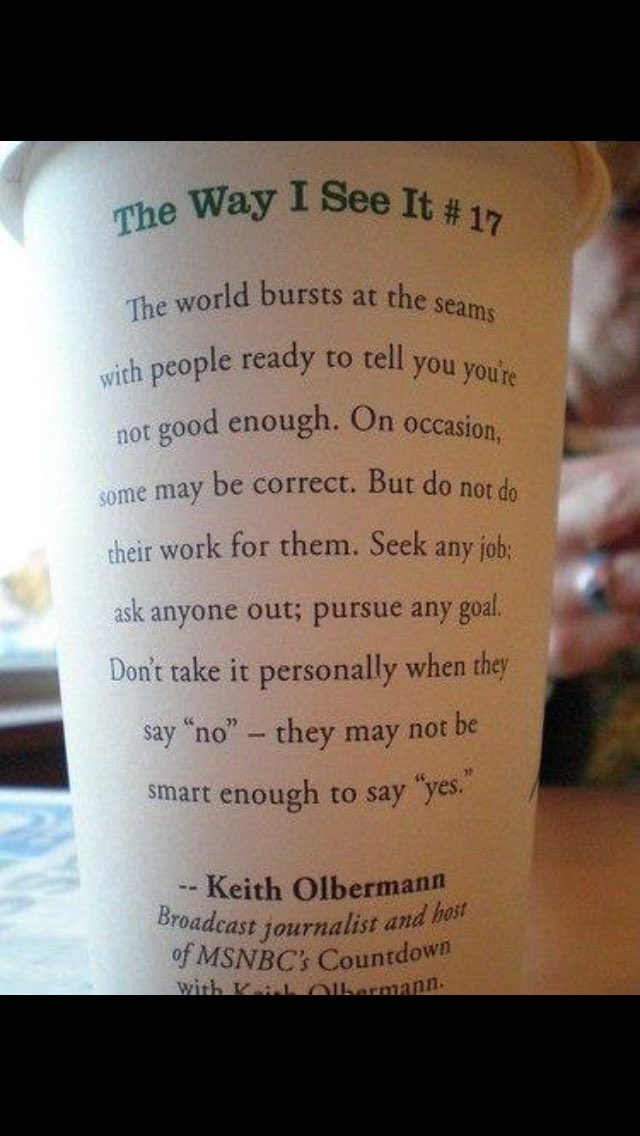 A cup of WISDOM! 

#wisdom #weekendwisdom #starbucks