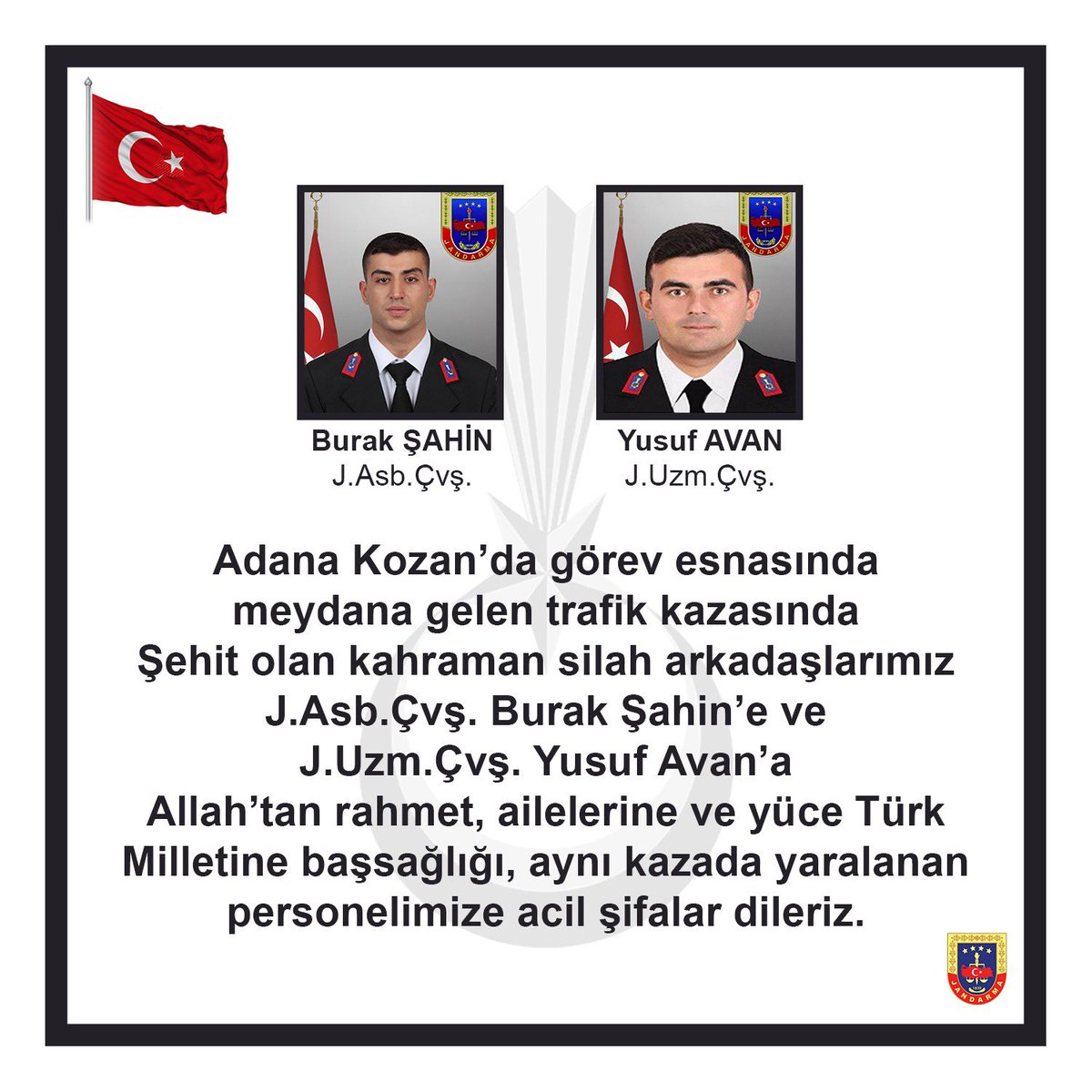 jandarma's tweet photo. Başımız sağ olsun.🇹🇷 https://t.co/DTVpnUgUtX