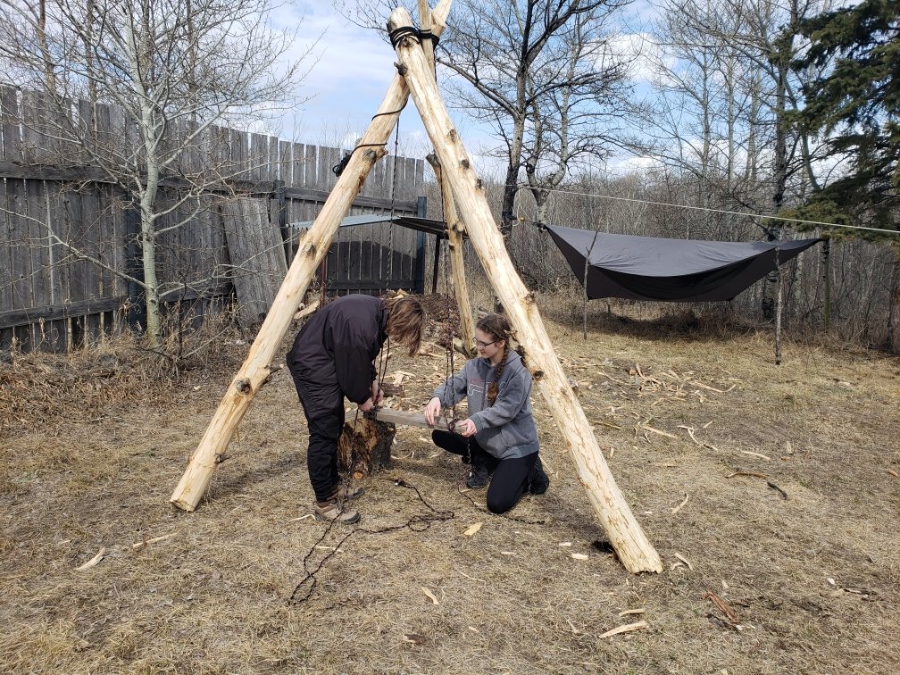 Our world class engineers are working hard to build a swing for the Beavers <a href="/Regina86th/">Regina 86th Scouts</a>
