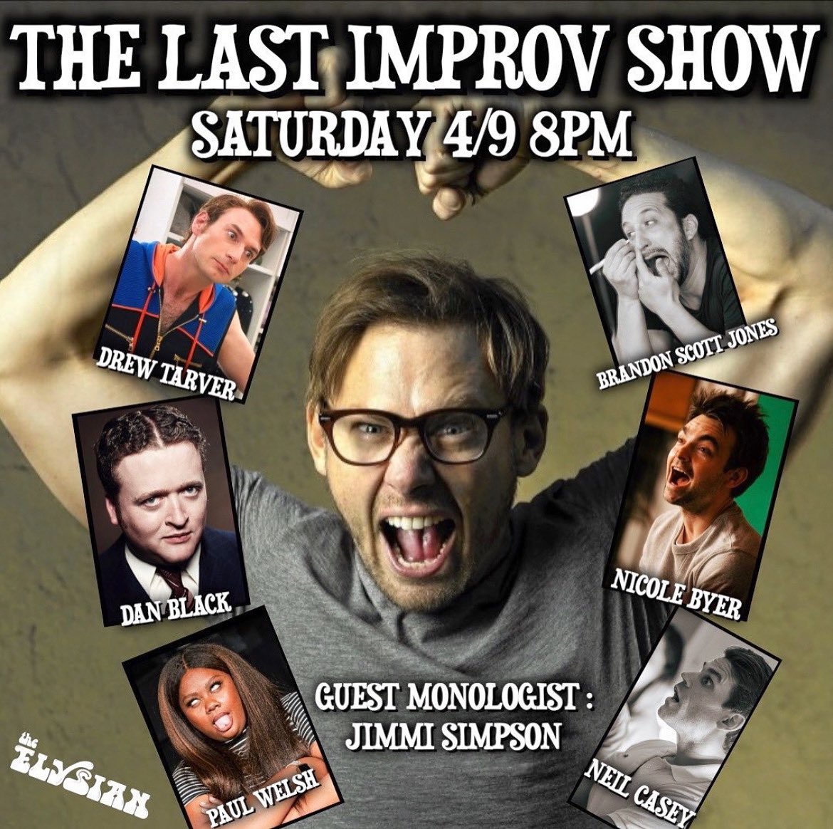 Jimmi Simpson (@jimmisimpson) on Twitter photo I agreed to do this show despite <a href="/DanBlackAttack/">Dan Black π π</a> being a part of it. Iβm not backing out despite Dan advertising it with this unapproved picture of me from 7 years ago where Iβm making this face and that gesture. Tonight <a href="/ElysianTheater/">The Elysian</a> #thelastimprovshow I agreed to do this show despite <a href="/DanBlackAttack/">Dan Black π π</a> being a part of it. Iβm not backing out despite Dan advertising it with this unapproved picture of me from 7 years ago where Iβm making this face and that gesture. Tonight <a href="/ElysianTheater/">The Elysian</a> #thelastimprovshow