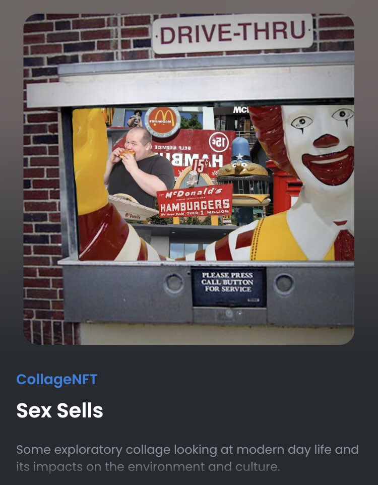 CryptoKoiBoi's tweet photo. Still uploading this collection and I can’t pick which ones my favourite. Let me know what you think! #NFTCommunity #NFTs #nftart #NFTartist #NFTProject #NFTshill #nftcollectors #NFTartists #collage #collageart #McDonalds https://t.co/CYVnmGSCaY