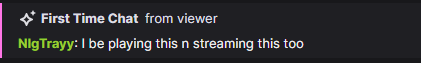 FnordRomph's tweet photo. To all my streamer friends... don't you just love seeing this in chat, especially from a first time chatter? LOL 

#FirstTimeChatter #TwitchStreamer #Twitch @Twitch #StreamerFauxPas #SelfPromotion https://t.co/H2sgswV0Qf