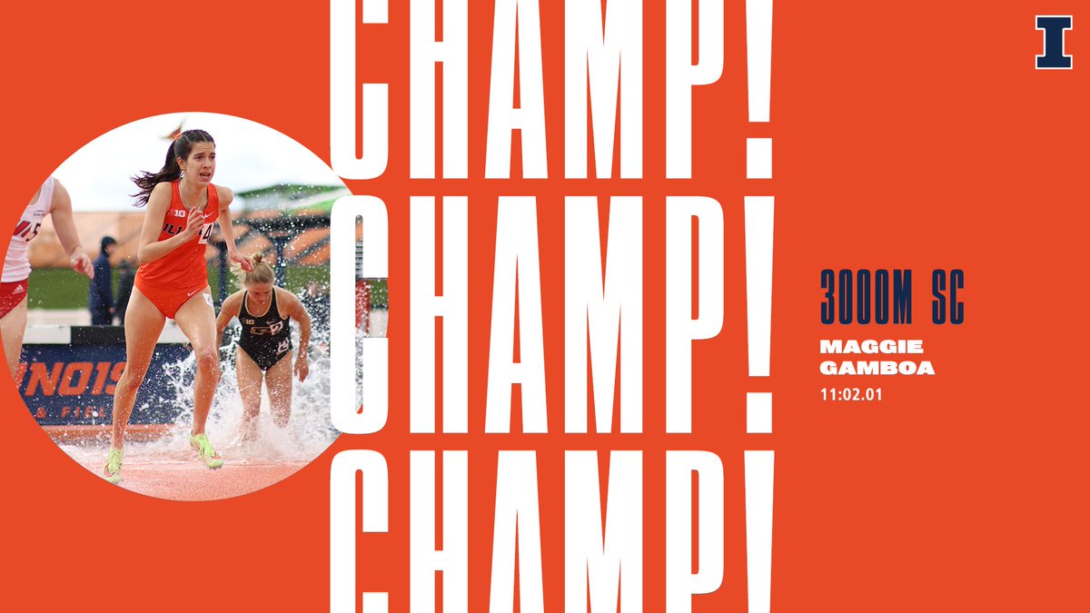 IlliniTrackXC's tweet photo. 𝟑𝟎𝟎𝟎𝐦 𝐒𝐭𝐞𝐞𝐩𝐥𝐞𝐜𝐡𝐚𝐬𝐞 𝐂𝐡𝐚𝐦𝐩𝐢𝐨𝐧!

@maggiegamboaa wins the 3000m steeplechase with a time of 11:02.01! https://t.co/HHqMhry8IJ