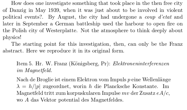 LGcommaI's tweet photo. #HileyHistoryOfAharonovBohm-1
[#GermanScientists
#Geschichte:#History 
#Physics
#StiglersLawOfEponymy
#Wissenschaftsgeschichte:#HistoryOfScience
#WalterFranz(1911-1992)
#WW2]

arXiv:1304.4736v1

The Early #History of the Aharonov-Bohm Effect.

B.J. Hiley(University of #London)"
> https://t.co/DbHDsAmHUL