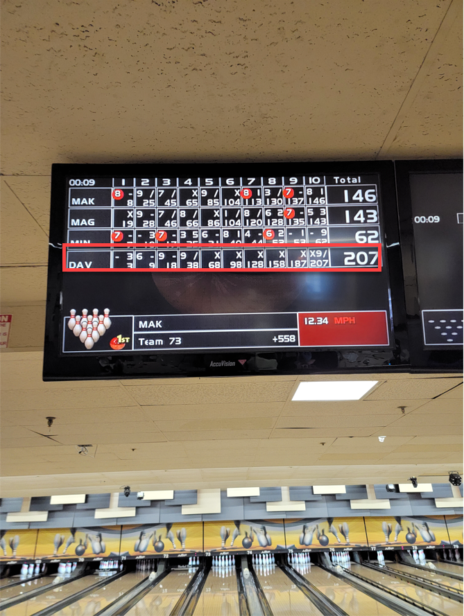 davpleb's tweet photo. My daughter and I were finally able to wear my new @thingdoms shirts today! Went out bowling and ended up bowling my best game ever (207)! LFG!
#DoGoodThings #Bowling #NFTs #6Bagger #Thingdrop001 https://t.co/MCgGJ3QqTl