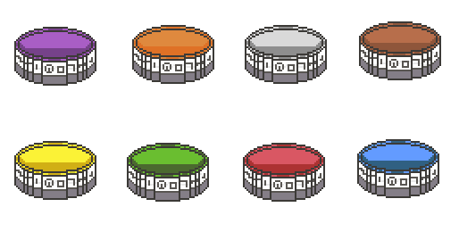FullDevMike's tweet photo. Made these while thinking about the challenge today, thus, ch 8: You have to fix colors split between the two players who are unable to reach each other. Mixing and changing colors in one area unlocks or allows for new creative results. 
#90DaysOfGameDev
#gamedesign #gamedev https://t.co/Zy1TuoeEmV