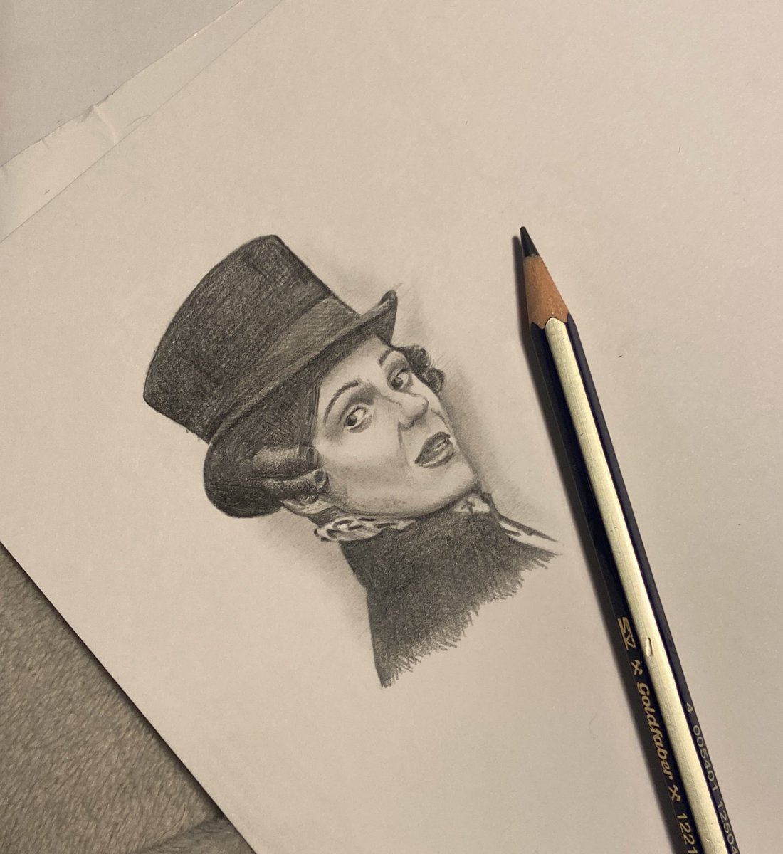 Potato_Defiance's tweet photo. On a scale of 1-10 how gay is it to spend your Saturday night drawing a tiny portrait of Gentleman Jack? https://t.co/38gMENDK6m