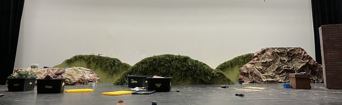 Murky moors are taking shape! 😊 Come see The Hound of the Baskervilles at the PR Theater April 21st, 22nd, and 23rd at 7 p.m. ⁦<a href="/PrairieRidgeHS/">Prairie Ridge H.S.</a>⁩