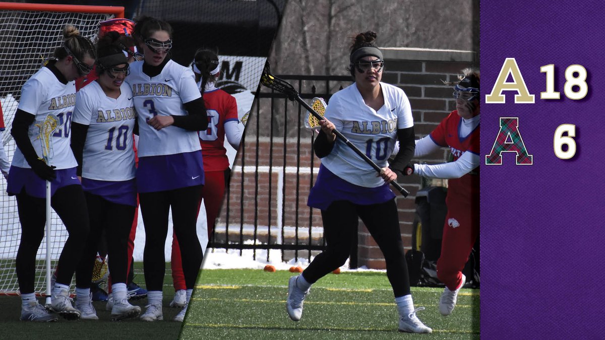 Okay, Okon! Senior's seven goals lifts <a href="/AlbionWLacrosse/">AlbionWLacrosse</a> past Alma -- RECAP gobrits.com/news/2022/4/9/…
