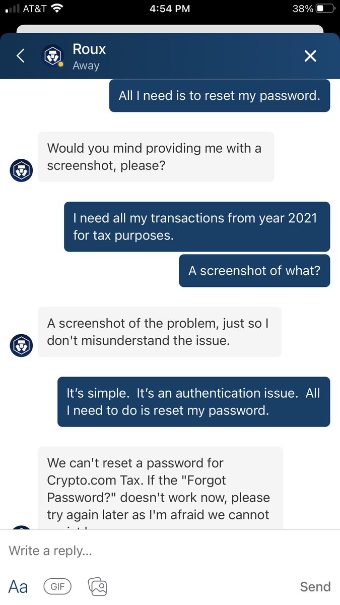 javascriptJuan's tweet image. C’mon @cryptocom , you need to do better than that!  All I need to do is reset my password.   #ux #taxes #cryptotax #web3