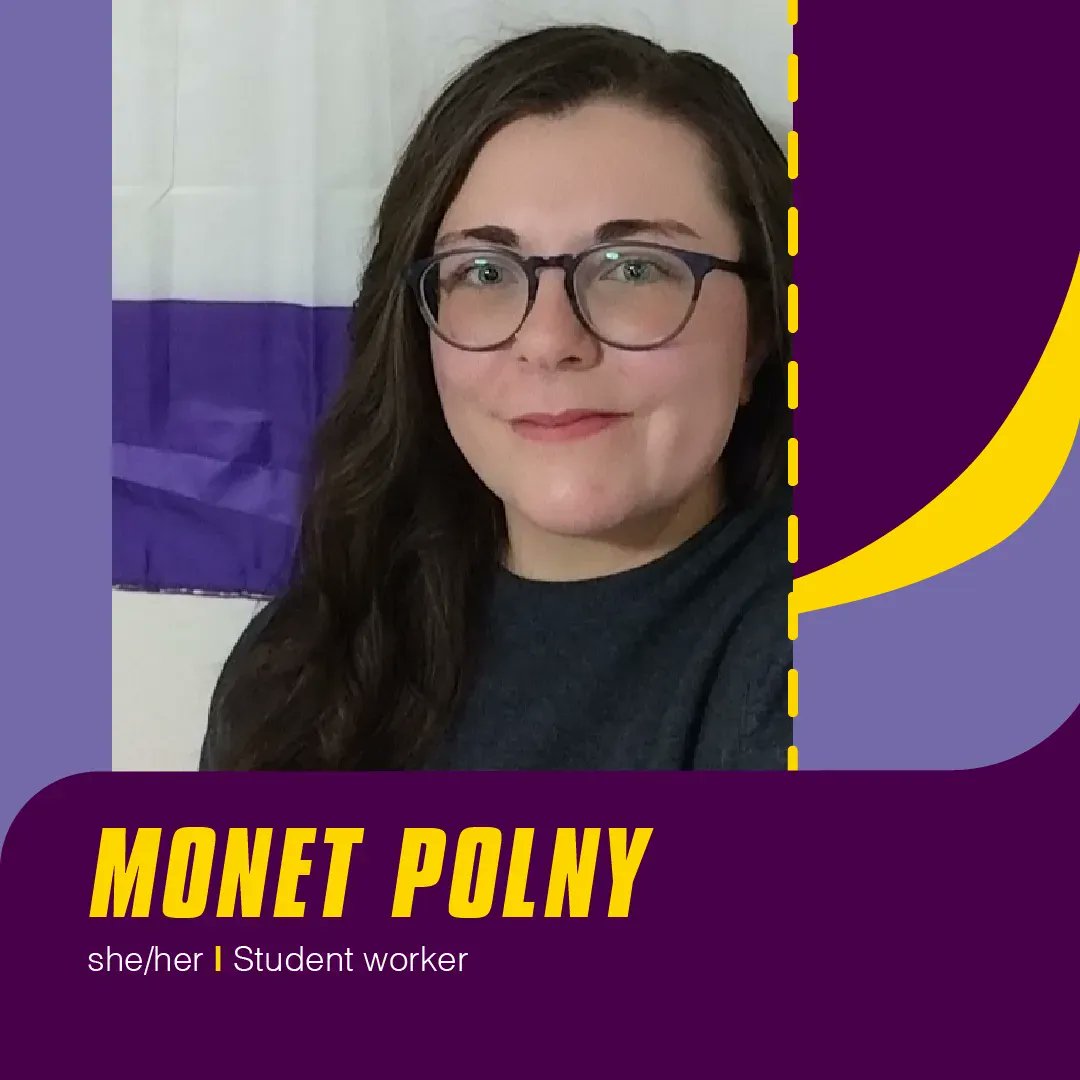 VIPCenter_SU's tweet photo. Meet the staff! Today's feature is on Monet Polny, who runs our Feminist Fellowship Book Club and Trauma-Informed Yoga class. Swipe to learn about Monet! https://t.co/7cB5kRl821