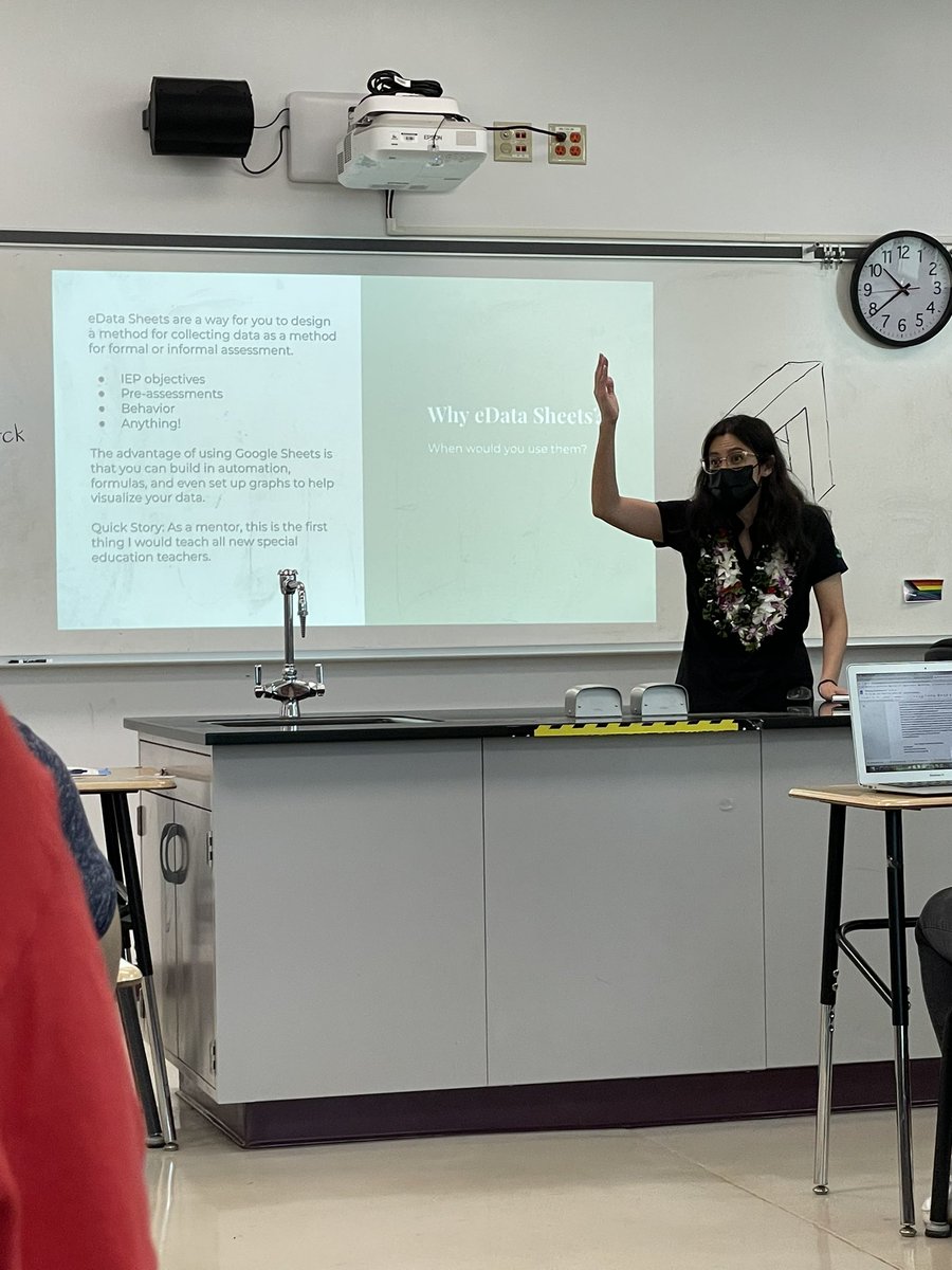 KaneoheEl's tweet photo. Love Speducator Janet Kim’s passion &amp; enthusiasm! She makes data collection exciting! #speducatorconnection2022 https://t.co/sZoJOelIEb