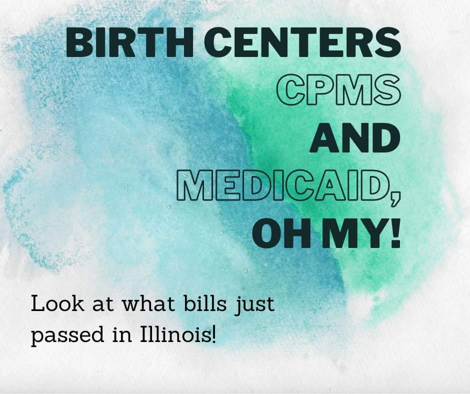 CPMsofIL's tweet image. It's been a big week for CPMs in Illinois!

Congrats to Holistic Birth Collective for passing HB5013, which allows CPMs to be primary birth attendant in birth centers  
Additionally language in Medical Ominous bill HB4343 further opens the door for CPMs to be Medicaid providers.