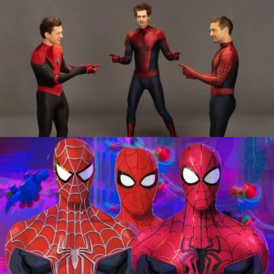 GabyMeza8's tweet photo. ¿VUELVEN LOS SPIDER-MAN? El insider #EmberOnMain, que reveló datos exactos de #SpiderManNoWayHome, aseguró que los 3 Spiderman live action aparecerán en #SpiderManAcrossTheSpiderVerse, esto con las voces de #TomHolland, #AndrewGarfield y #TobeyMaguire 🕷️🕸️ https://t.co/a9dvBrzNCx