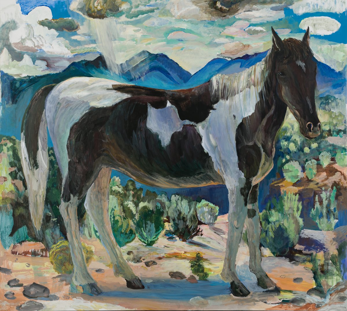 DefeoJohnny's tweet photo. Cowbow (actual size), acrylic on canvas

#solosnft #horsepainting #softeye #landscapepainting https://t.co/sBopdd7dOH
