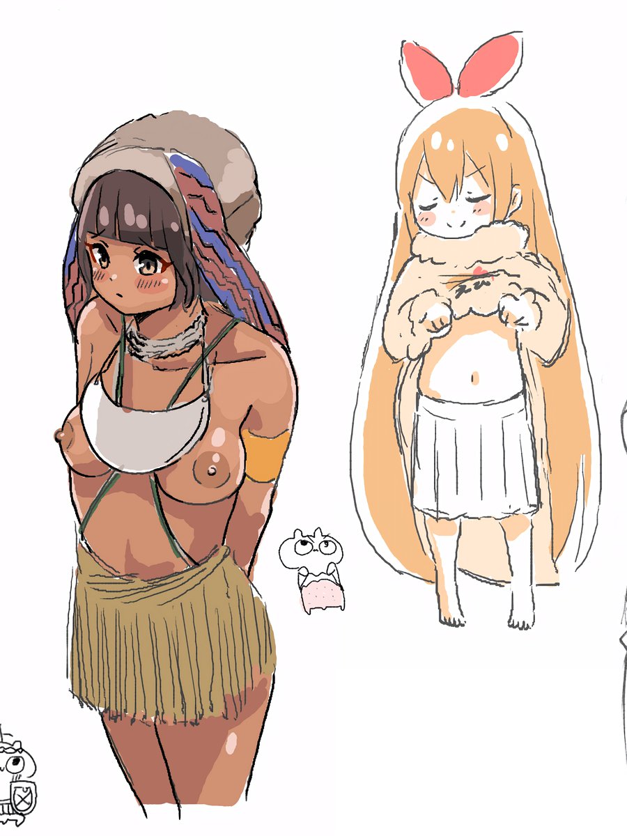 お絵かきチャット内でエビフライのキャラクター作りました 