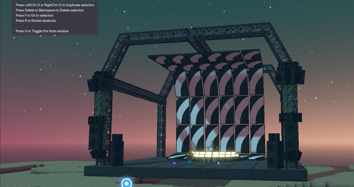 Our Konstruction Krew has been hard at work making <a href="/suecothechild/">sueco</a>’s venue in <a href="/TheSandboxGame/">The Sandbox</a> ! 👀