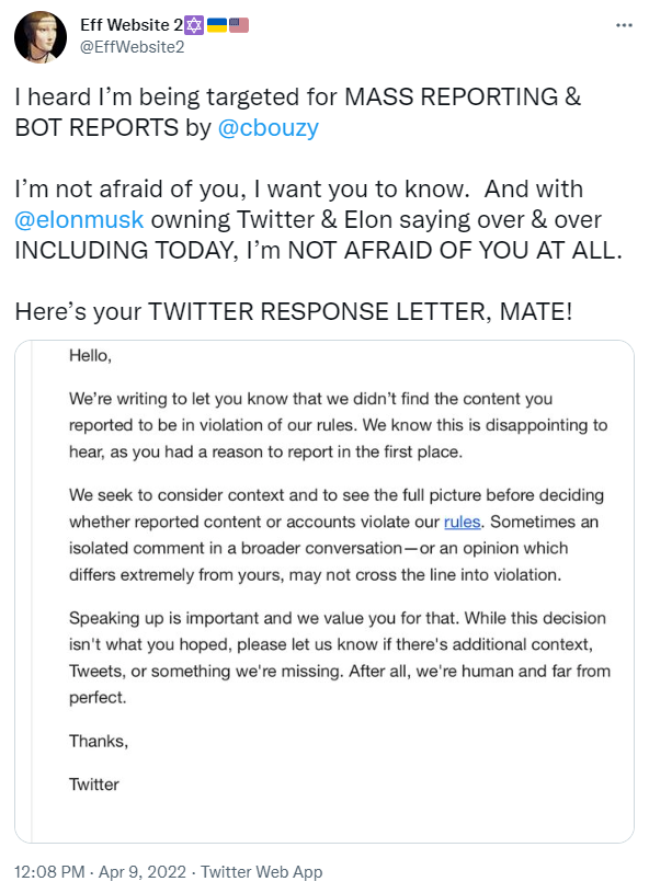 Christopher Bouzy on Twitter: "This hate account thinks Elon Musk owns ...