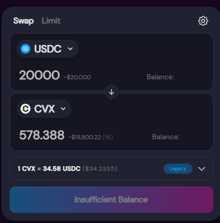 DefiMoon's tweet photo. It appears the Curve router is already live at https://t.co/hWgDFBDmpG 👀

On a $20k $USDC -> $CVX swap, the Curve router blows Uniswap and SushiSwap out of the water. At $50k and up, Curve's advantage in liquidity becomes even more apparent.🤩

👑👑👑👑👑
$CRV 👑 $CVX
👑👑👑👑👑 https://t.co/1NrASUaVaH