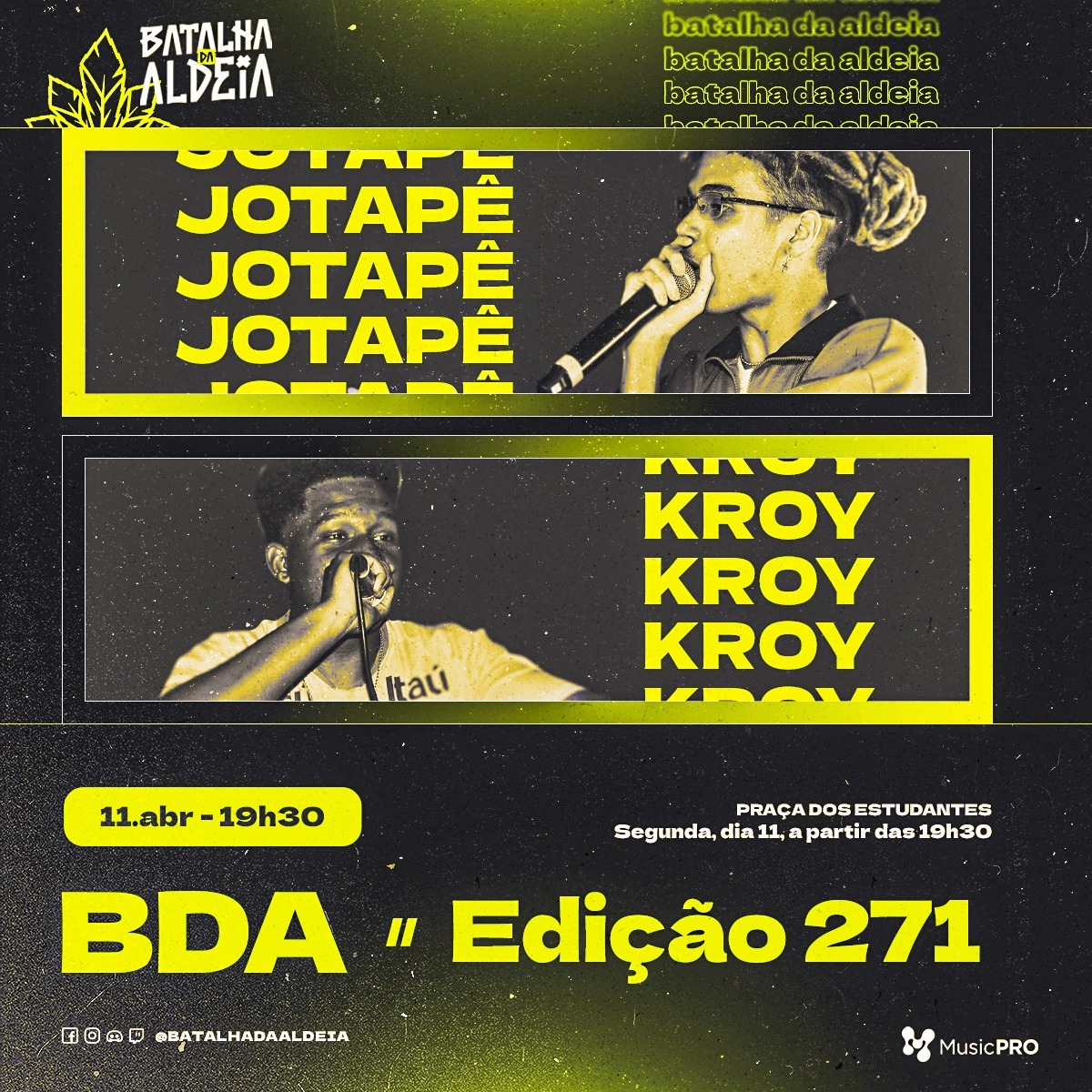 batalhadaldeia's tweet photo. JOTAPÊ E KROY! 🔥

MC que tá em ótima fase, Jotapê brilha sempre que cola na BDA, o brabo é forte concorrente a levar essa folhinha!

Kroy promete ser uma revelação nessa segunda! O brabo vem ganhando seu espaço na cena e promete surpreender na Aldeia!

#batalhadaaldeia #bda271 https://t.co/XWfJfA4i2k
