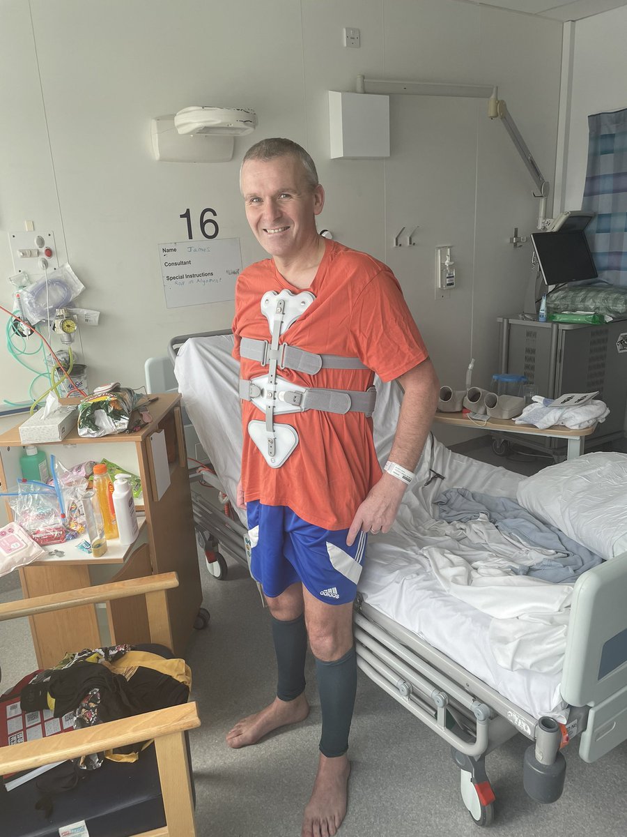 James23253244's tweet photo. 13 weeks after my cycling accident We have returned to Cyprus. It’s been a roller coaster. 22 broken ribs, 5 fractured vertebrae, a fractured sternum,a torn lung and paralysis of the diaphragm. We are so happy to be home. The support has been amazing!! https://t.co/xyyFBwOSbZ