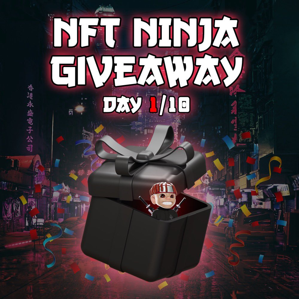 NFT Ninjas (@thenftninjas) on Twitter photo We’re giving away 1 NFT Ninja everyday for 10 days in honor of our huge breakthrough! Opensea.io/collection/nft… 🥷🏻👏🏻
To enter:
Like and Retweet
Follow us on Twitter <a href="/TheNFTNinjas/">NFT Ninjas</a>
Comment what you love about our project
We will announce the winner in 48 hours! 🎉 We’re giving away 1 NFT Ninja everyday for 10 days in honor of our huge breakthrough! Opensea.io/collection/nft… 🥷🏻👏🏻
To enter:
Like and Retweet
Follow us on Twitter <a href="/TheNFTNinjas/">NFT Ninjas</a>
Comment what you love about our project
We will announce the winner in 48 hours! 🎉