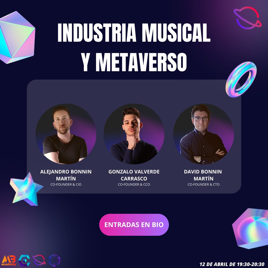 civersia's tweet photo. El día 12 parte el equipo de Civersia dará una charla en Music Business Academy

Entre los asistentes sortearemos 3 pases al estreno privado y 1 NFT de Civersia X Music Business. https://t.co/mM6cdWXlmS