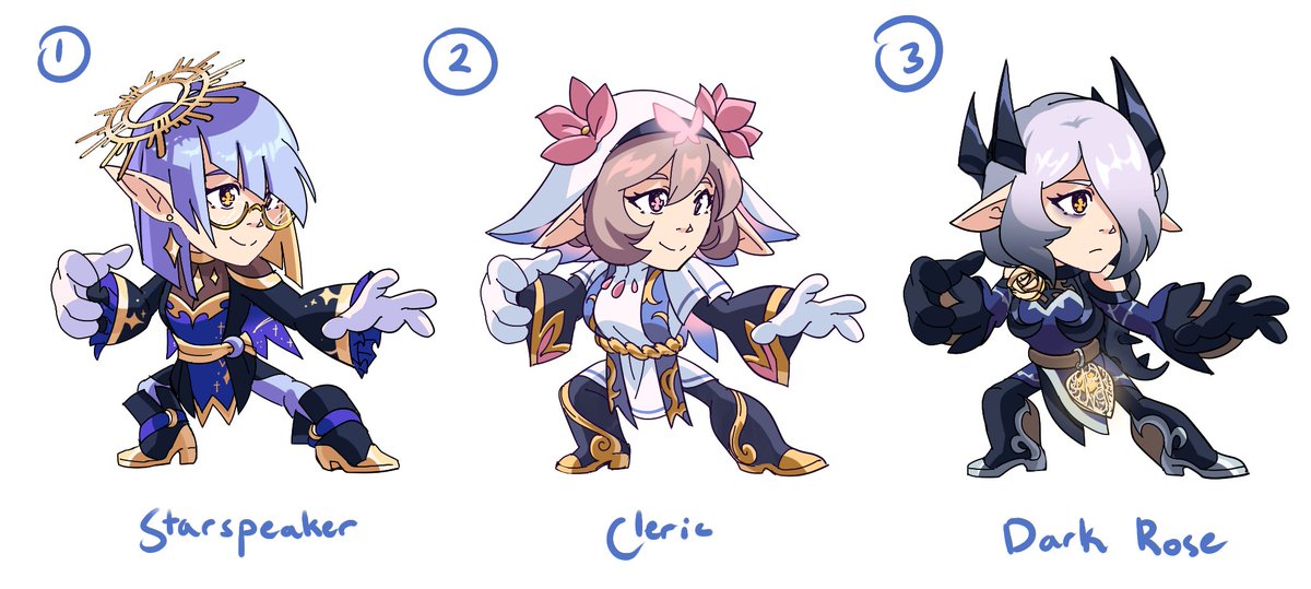CalamariPop's tweet photo. proto-Arcadia skin designs
Cleric was my favorite. I hope to reuse her design for a skin somewhere down the line. https://t.co/pCJ5XfpZGa