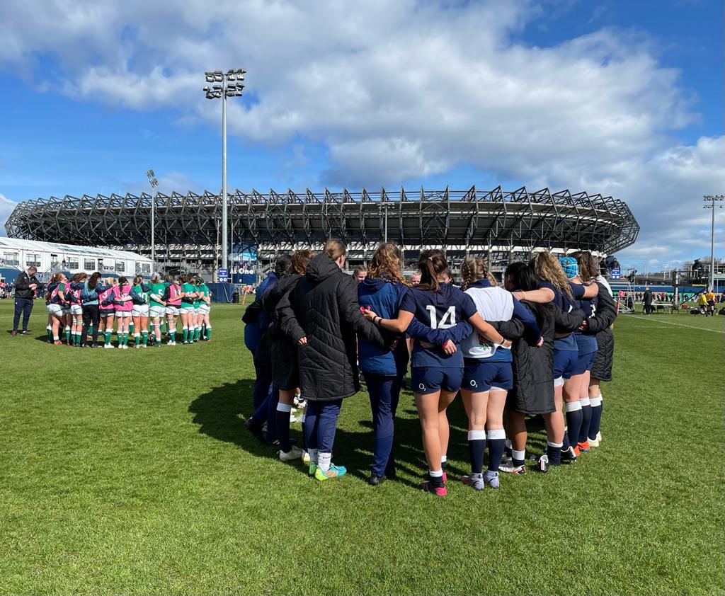 rachgalley's tweet photo. U18s 6 Nations tournament held @BTMurrayfield. Game Day 1: matches against Ireland &amp; France.        #futureredroses #recovery #pitchsidephysio 🌹🏉 https://t.co/3zKRSCrXBZ