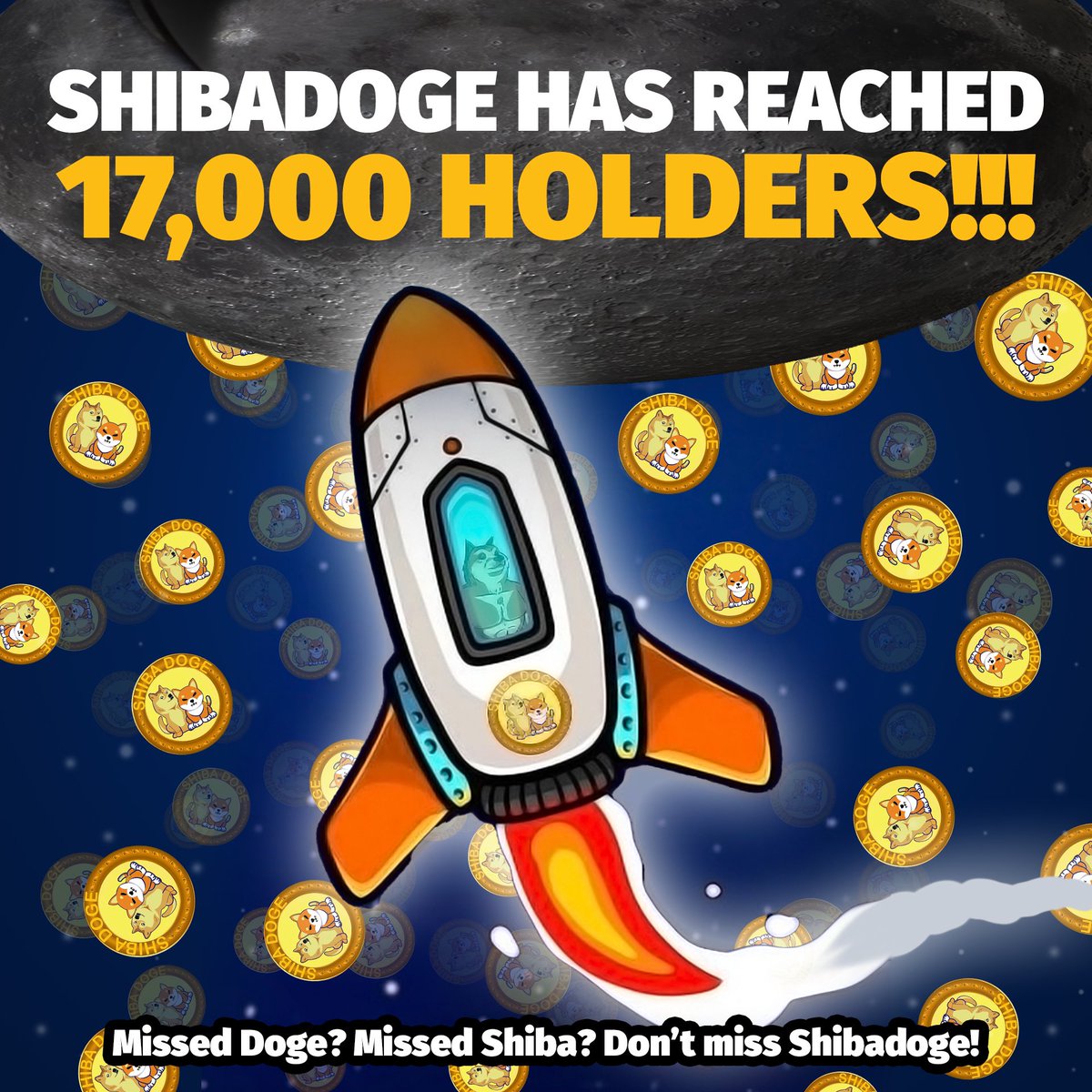 RealShibaDoge's tweet photo. We did it! And we’re still going! Thanks so much to this amazing community!

#crypto #cryptocurrency #shiba #shib #doge #dogecoin #shibadoge #tothemoon #🚀 #wagmishibadoge #wagmi https://t.co/2X7bteJn90