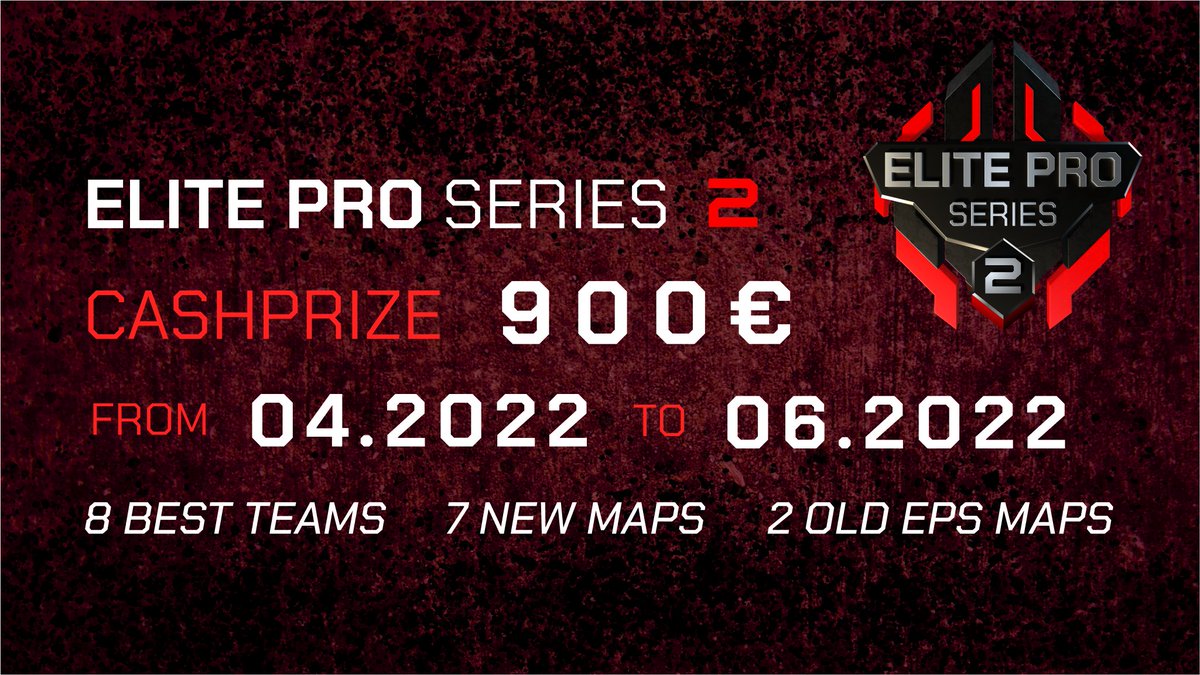 sm_esport_offi's tweet photo. 🔴ELITE PRO SERIES - SEASON 2🔴

After a successful 1st edition, EPS come back this year !

- 900€ Cashprize
- A new Mappack with 7 new official maps
- April to June 2022
- 4 Qualifiers / 1 League Stage with 8 teams / A Finals Stage with the Top4

Infos : https://t.co/GhnGavk4A7 https://t.co/gvNOqLPhmK