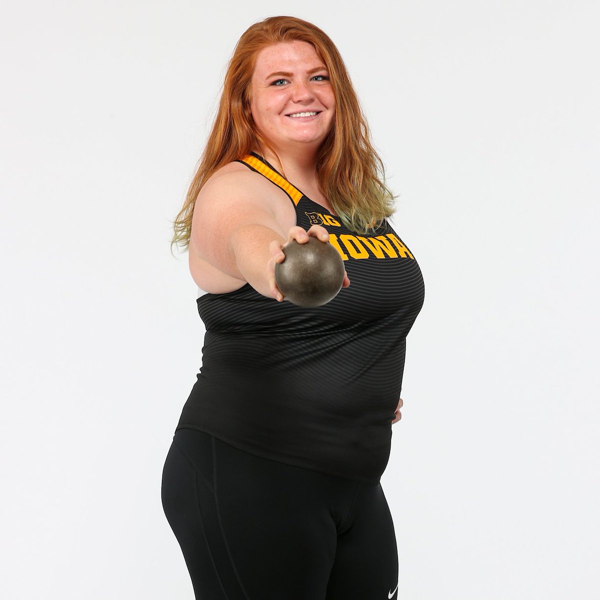 IowaXC_TF's tweet photo. Women's Shot Put | Nicole Berry jumps to fifth all-time, Jamie Kofron lands on the list at No. 8! 💪

5. Berry - 15.37m / 50'5.25", PR, No. 5 all-time
7. Kat Moody - 15.11m / 49'7"
8. Kofron - 15.06m / 49'5", PR, No. 8 all-time

#Hawkeyes x #FightForIowa https://t.co/PvLvdsoW2C