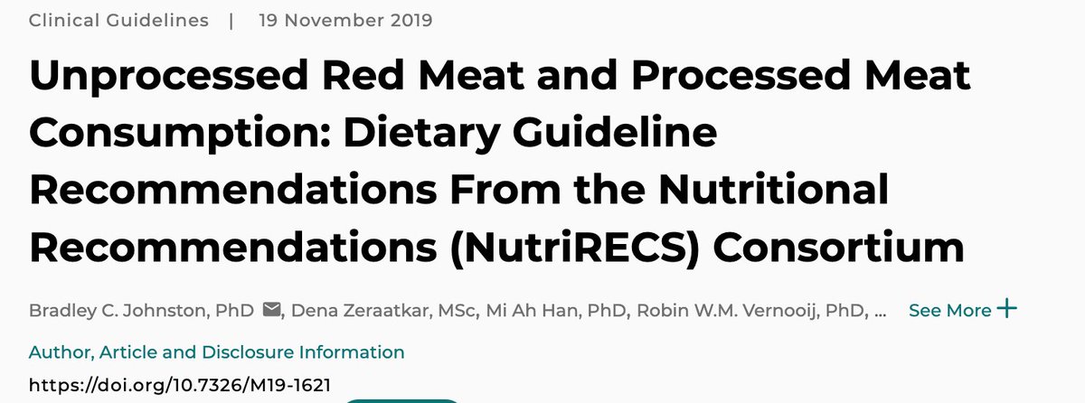GuyattGH's tweet photo. Our vilified #guideline proposing people continue with current meat consumption based on inference about #valuesandpreferences vindicated by new study finding people seldom like to reduce in response to low quality evidence of harm
https://t.co/nEkaLKe9lz
https://t.co/RH6Gpb3ZNO https://t.co/t8M07dwhI7
